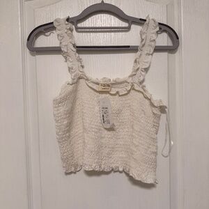 NWT Ruffled Crop Top